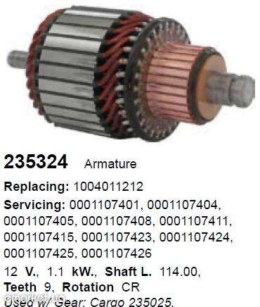 На склад поступил Ротор стартера 235324 (BO)