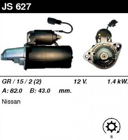 Атозапчасти в большом ассортименте. Стартер JS627 (WAI)