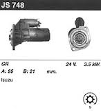 На склад поступили запчасти. Стартер JS748