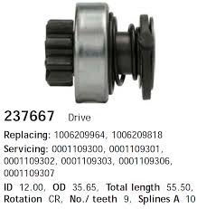 Бендикс стартера 237667. Новое поступление запчастей.